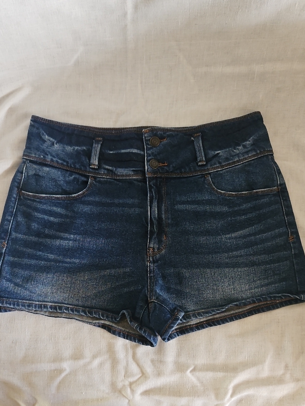Mudd Dark Blue High-Rise Denim Shorts